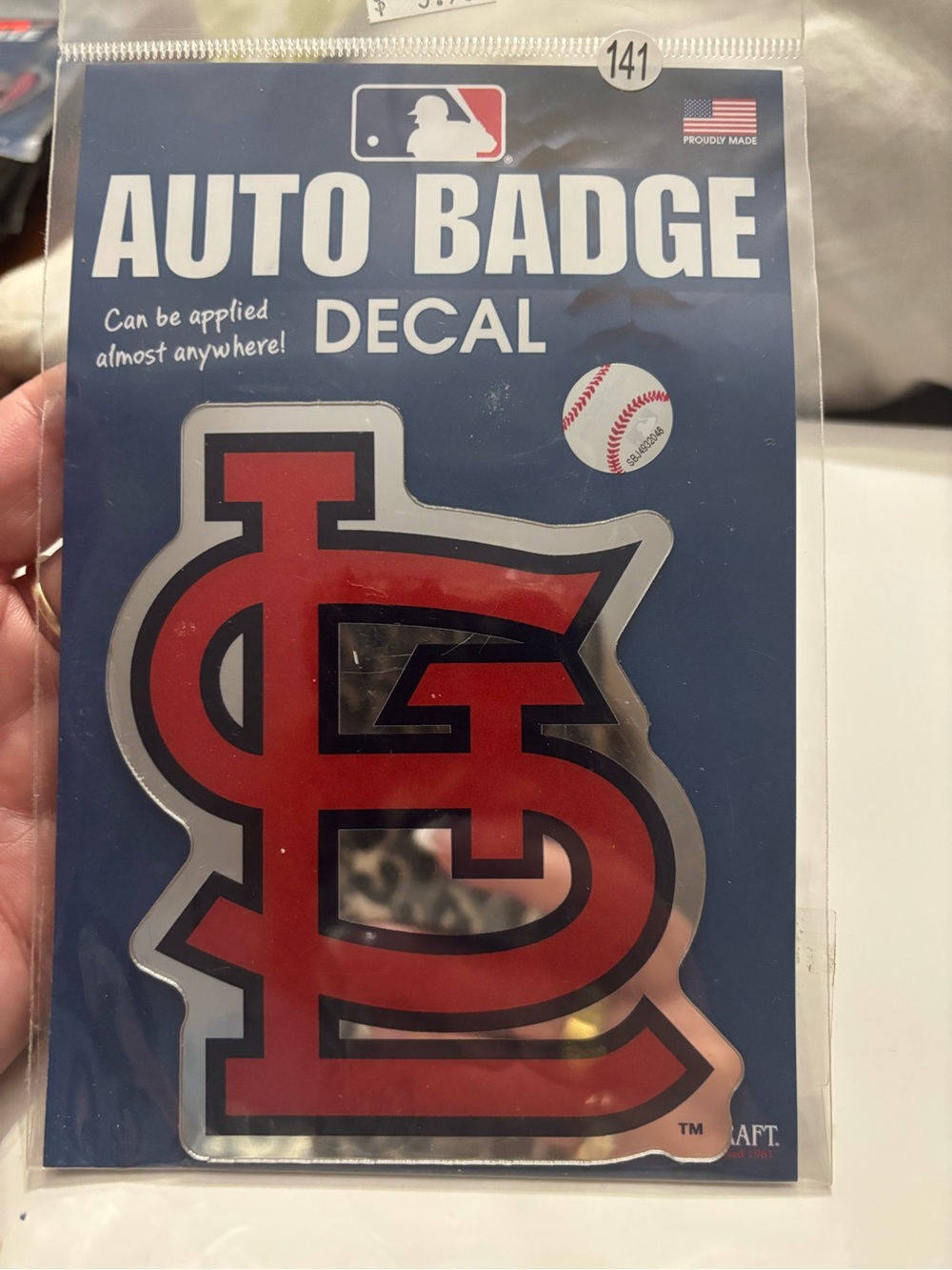 Wincraft St. Louis Cardinals Red & Black Auto Badge Decal